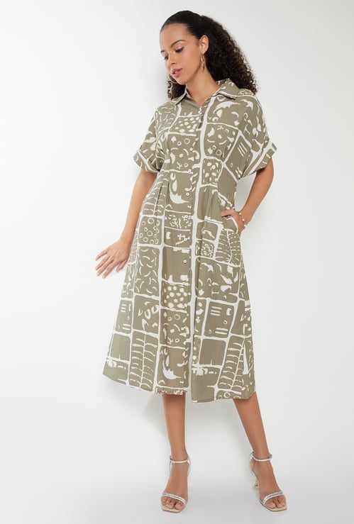 Women Printed A-line Dress