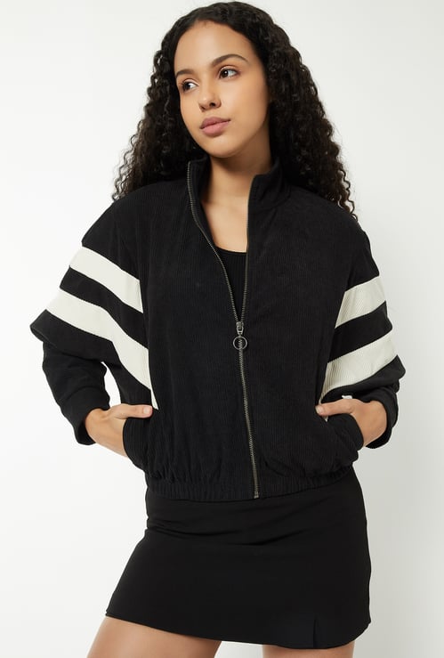 Women Corduroy Boxy Jacket