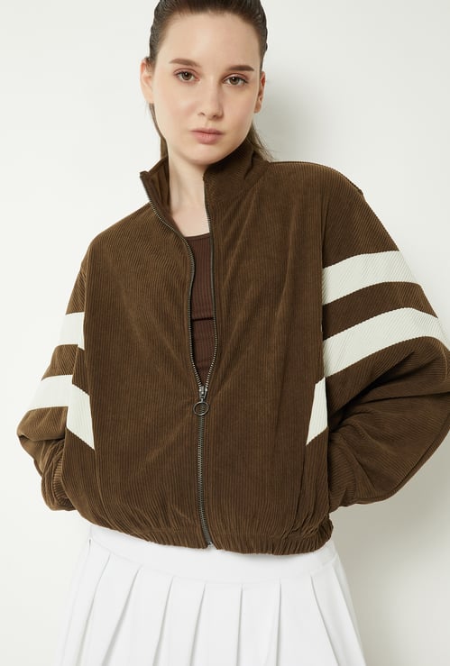 Women Corduroy Boxy Jacket