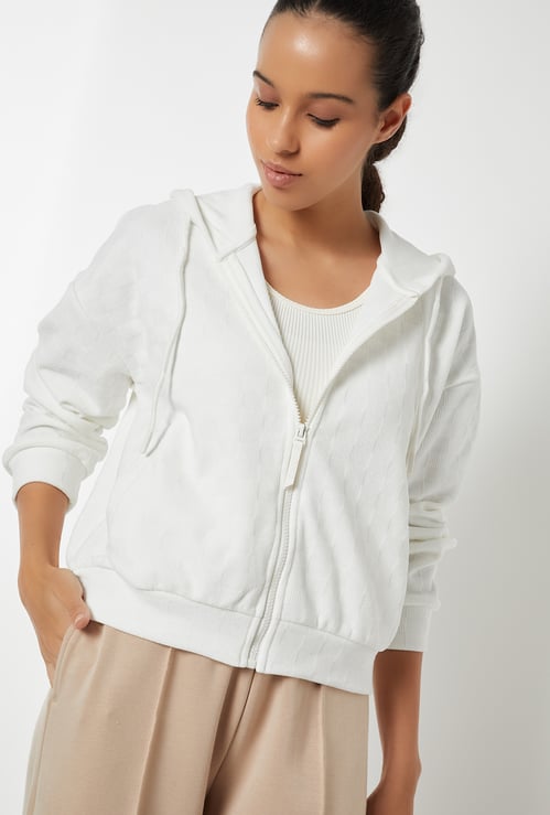 Women Patterned Hooded Jacket