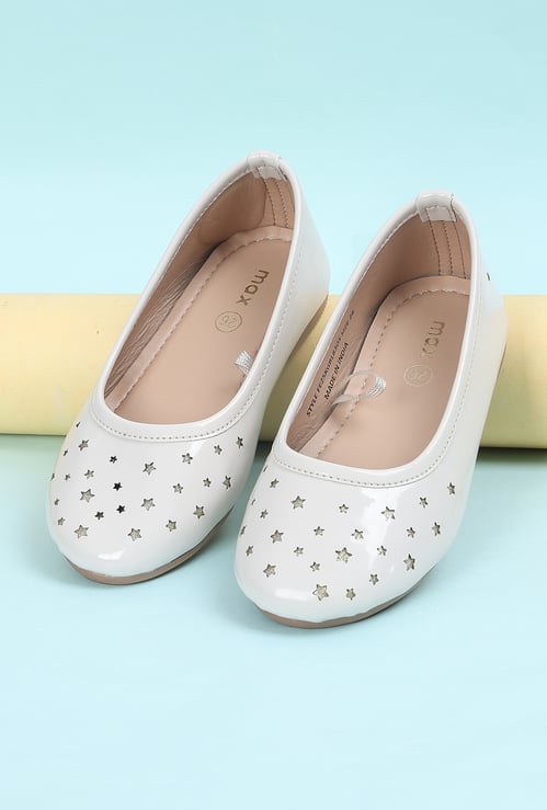 Girls Laser-Cut Detailed Ballerinas