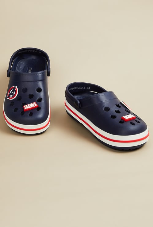 Boys Captain America Clogs with Charms