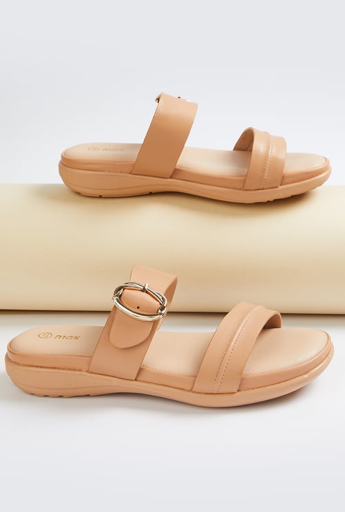 Women Dual Strap Flats