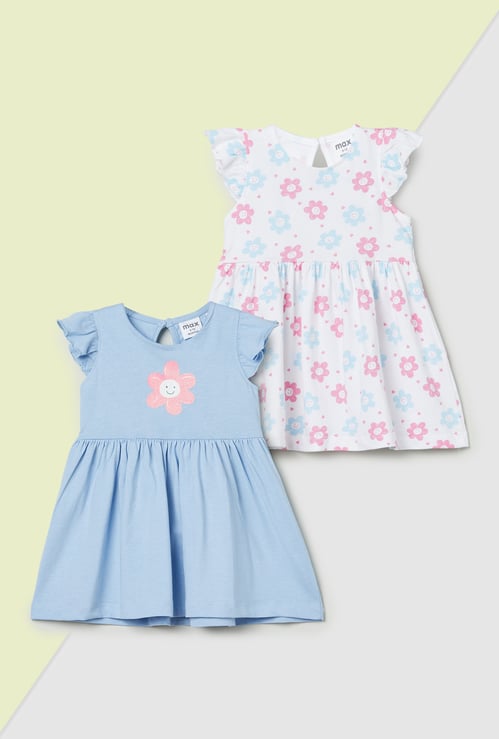 Girls Printed Dress - Pack of 2
