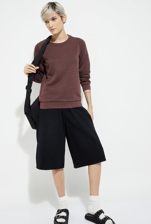 ALAYA F x URB_N Women Patterned Sweatshirt