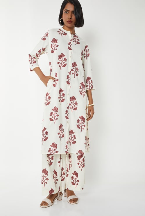 Women Floral Print Straight Kurta Set