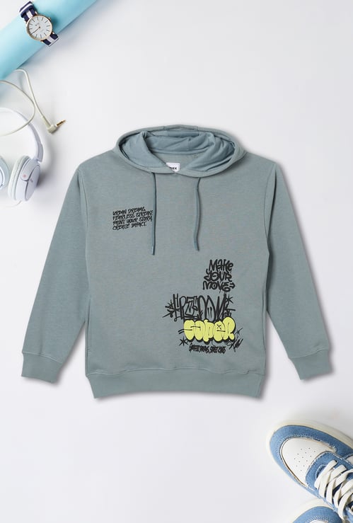 Boys Printed Hooded Sweatshirt