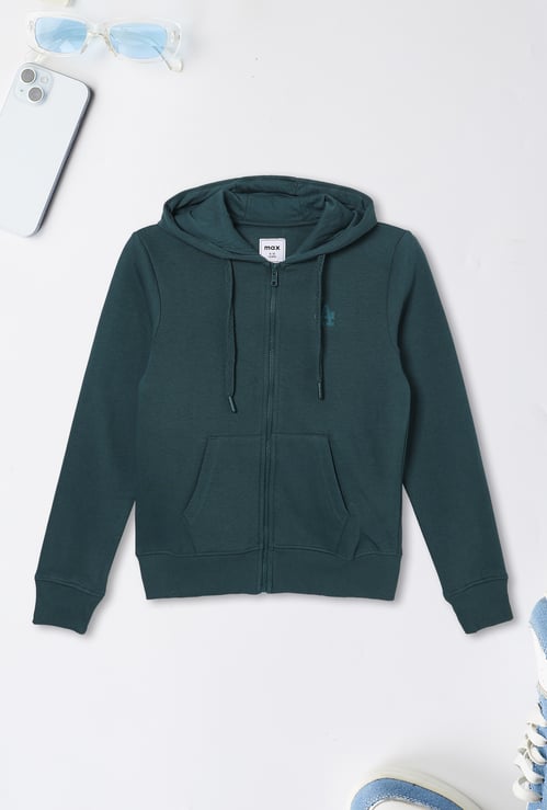 Boys Knit Hooded Sweatshirt