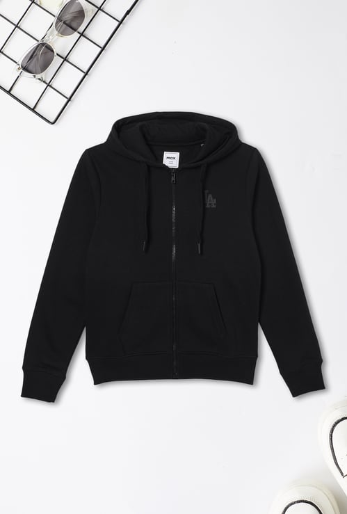 Boys Knit Hooded Sweatshirt