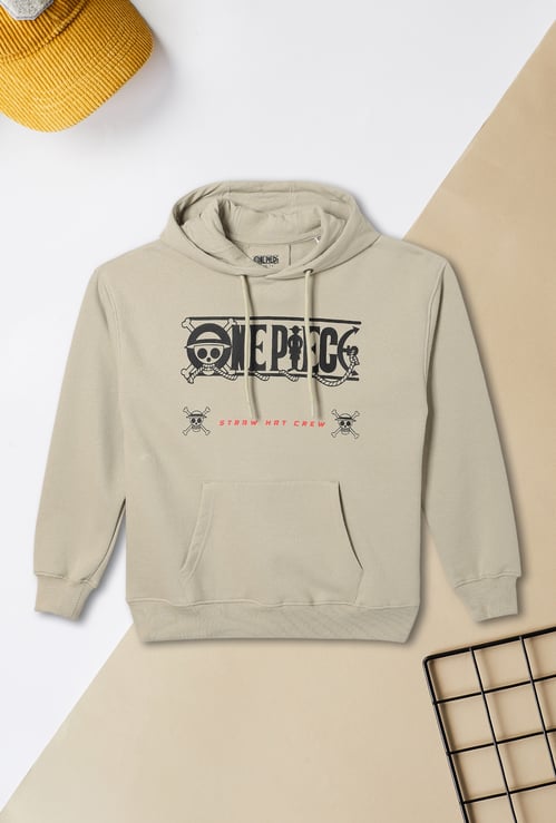 Boys One Piece Print Hooded Sweatshirt