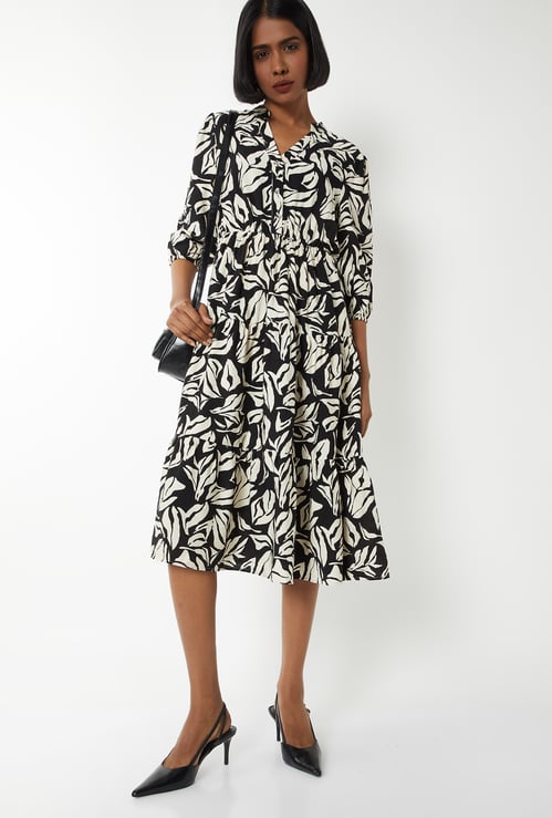 Women Printed Tiered Dress