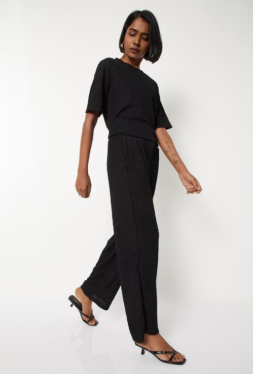 Women Textured Trousers