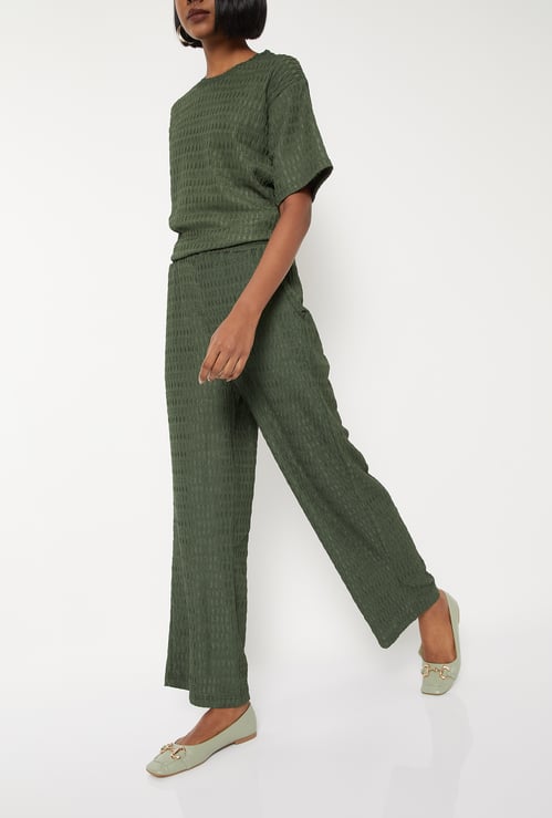 Women Textured Trousers