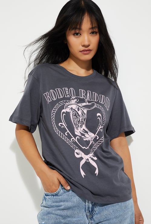 URB_N Women Printed Relaxed Fit T-shirt