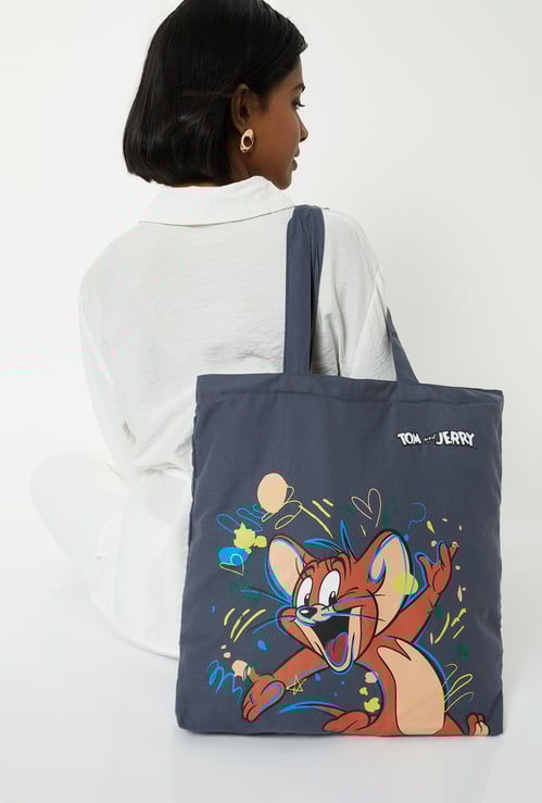 Women Tom & Jerry Print Shopper Bag