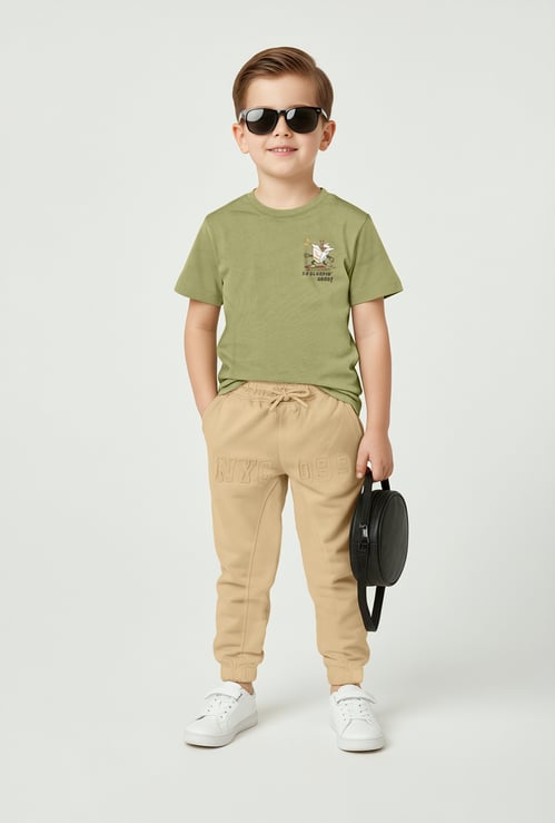 Boys Debossed Joggers