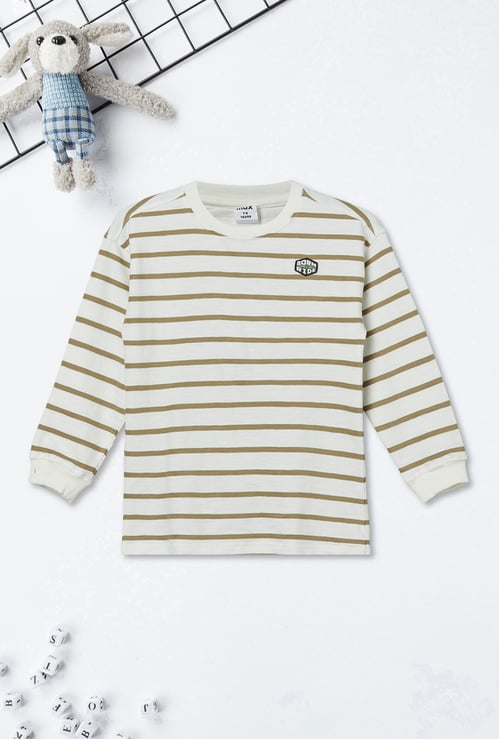 Boys Striped Oversized T-shirt