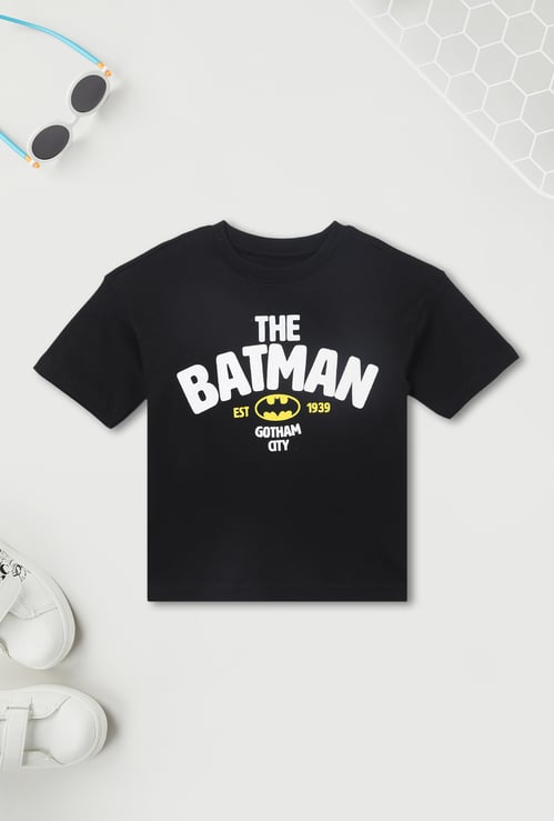 Boys Batman Print Oversized T-shirt