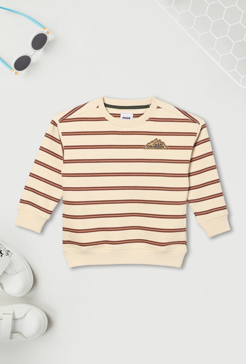 Boys Knit Striped Sweatshirt