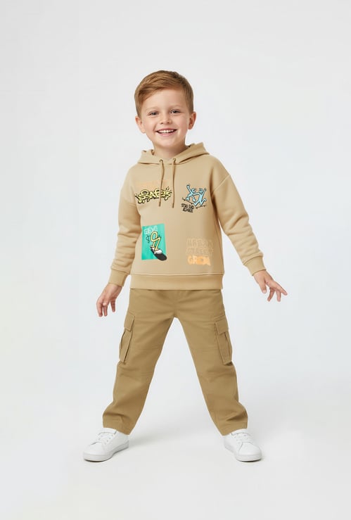 Boys Printed Hooded Sweatshirt
