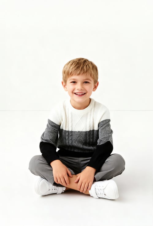 Boys Knit Colourblock Sweater