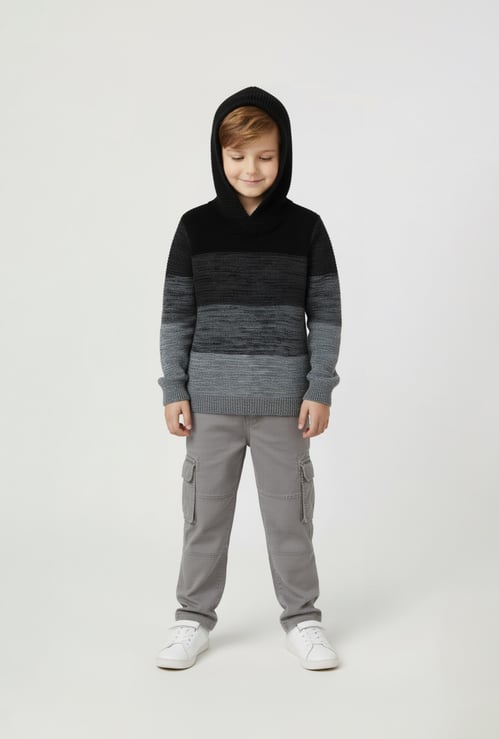 Boys Colourblock Knit Sweater