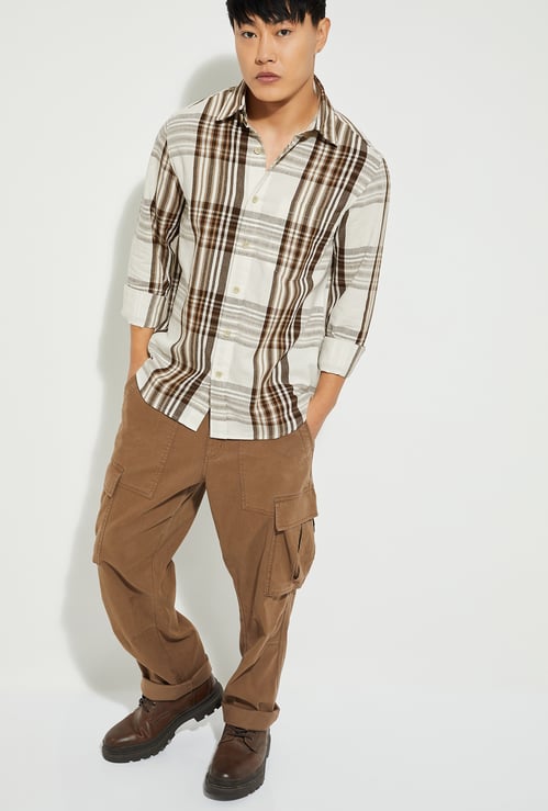 URB_N Men Checked Regular Fit Shirt