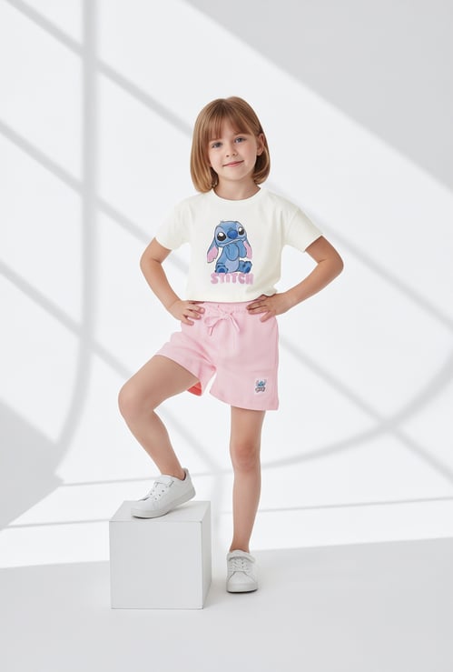 Girls Lilo & Stitch Sequins Shorts Set