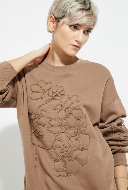 ALAYA F x URB_N Women Printed Oversized Sweatshirt