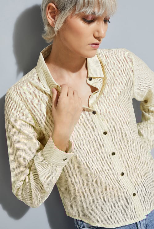 ALAYA F x URB_N Women Patterned Boxy Fit Shirt