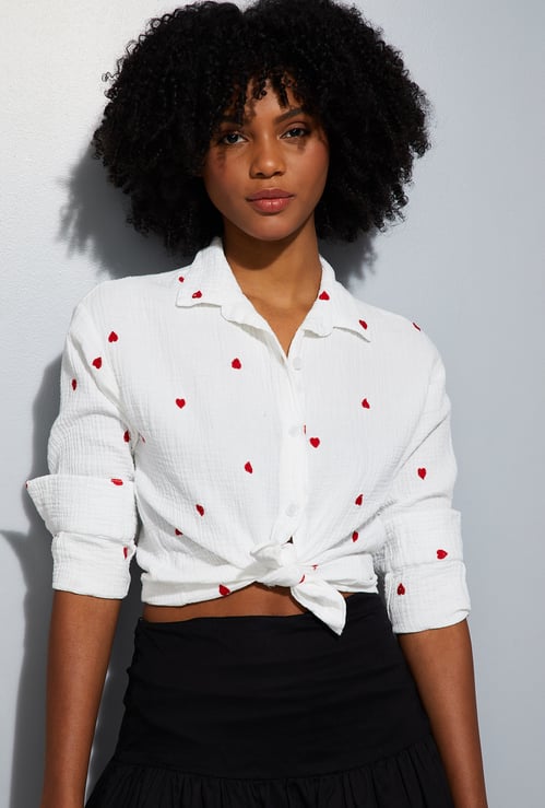 ALAYA F x URB_N Women Embroidered Shirt