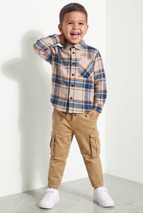 Boys Solid Cargo Joggers