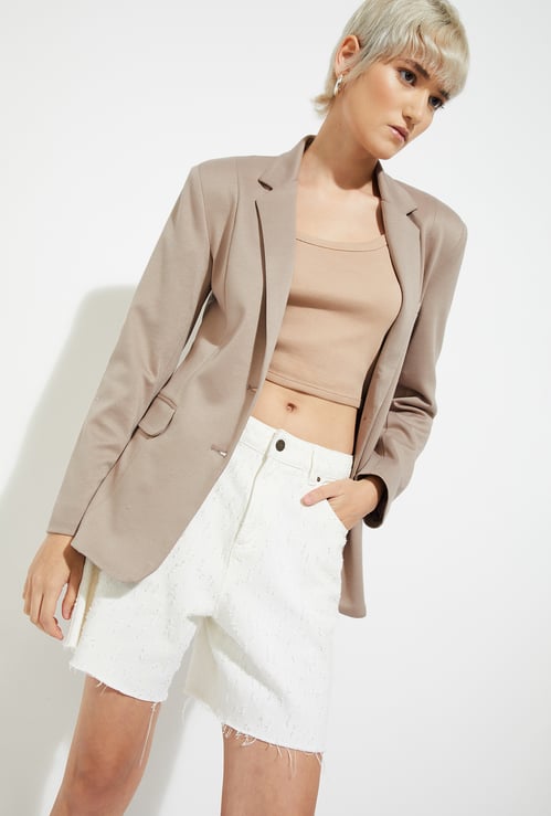 ALAYA F x URB_N Women Textured Regular Fit Blazer