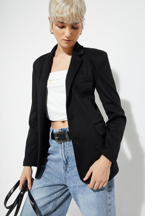 ALAYA F x URB_N Women Textured Regular Fit Blazer