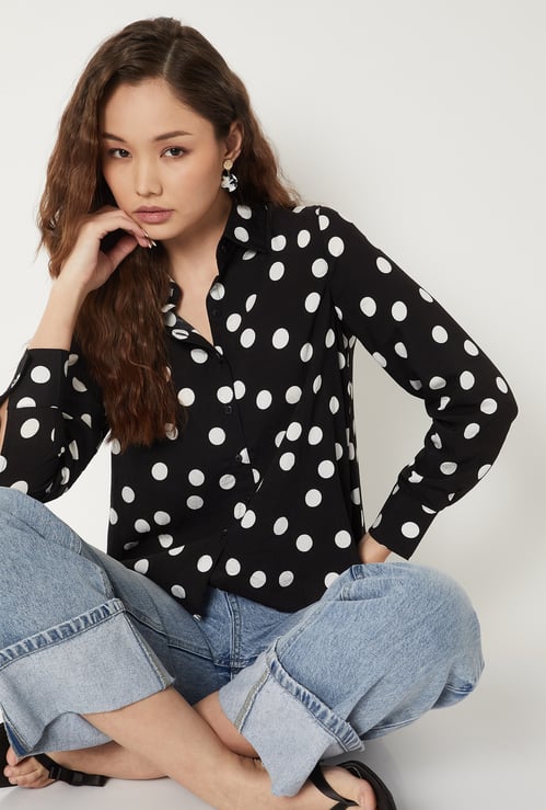 Women Bobby Print Shirt Top