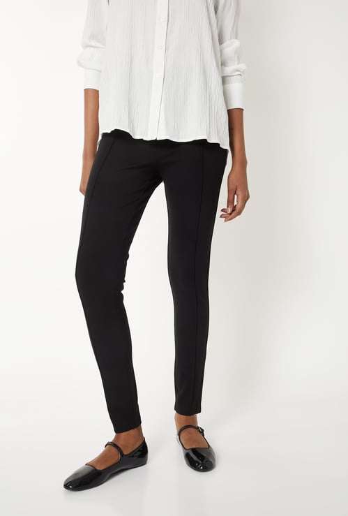 Women Solid Treggings