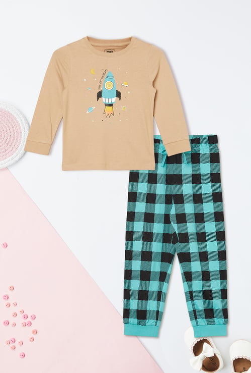 Boys Checked Sleepwear Set