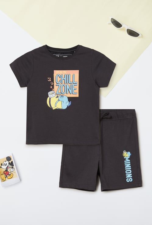 Boys Minnion Print Sleepwear Set