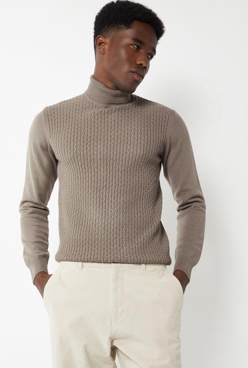 Men Knit Turtle Neck Sweater