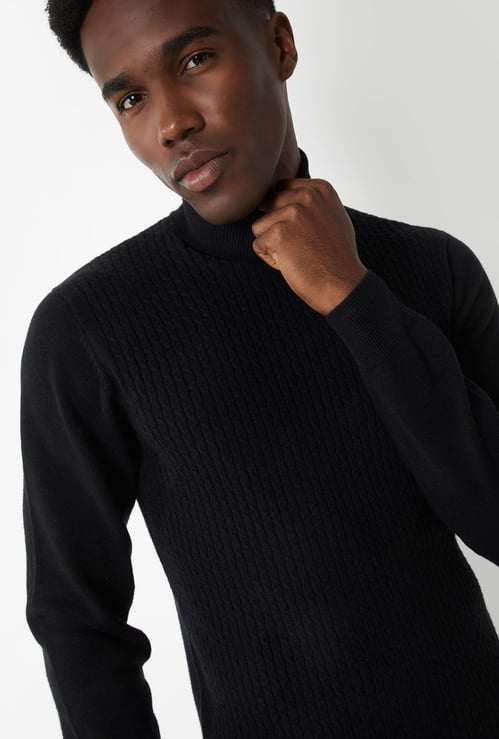 Men Knit Turtle Neck Sweater