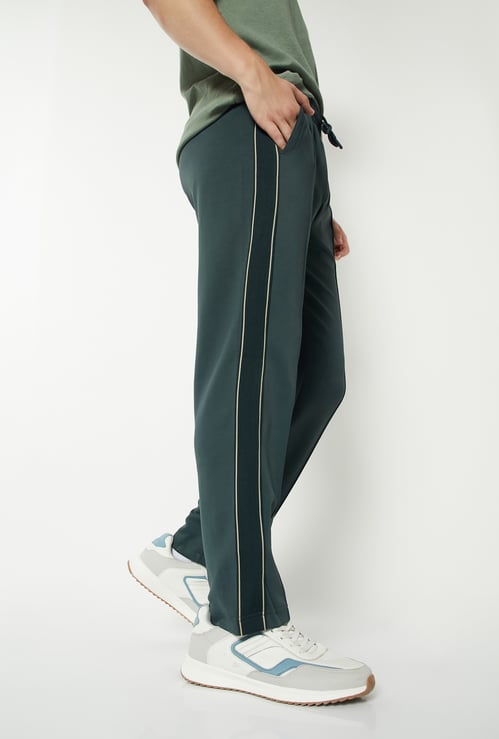 Men Side Tape Athleisure Track Pants