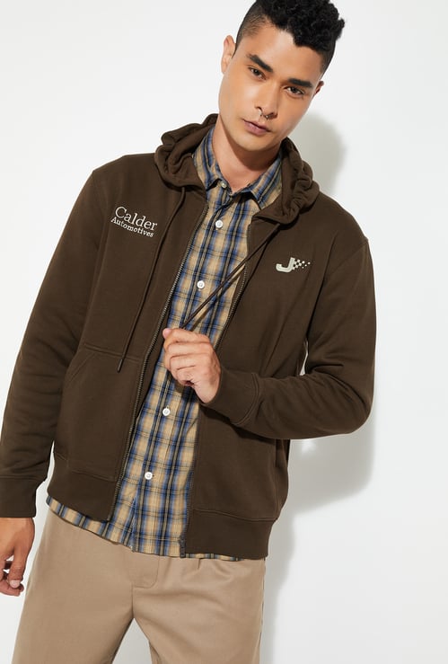 URB_N Men Printed Hooded Sweatshirt