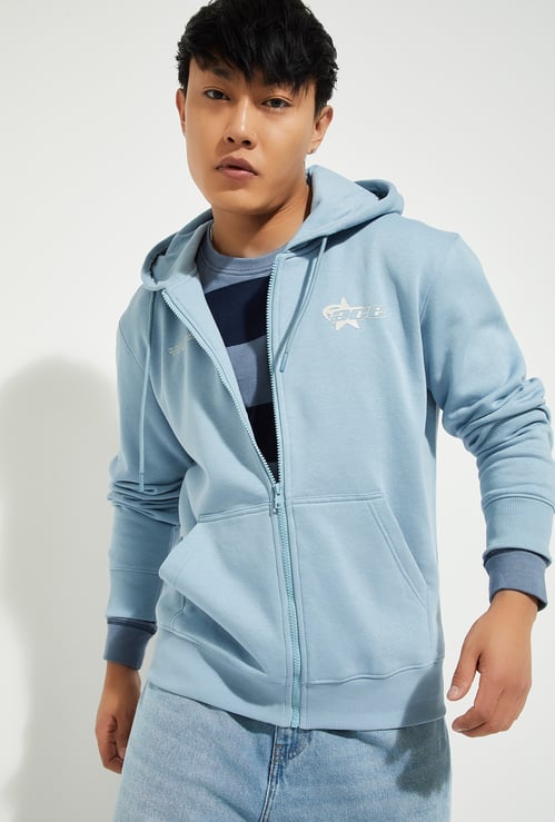 URB_N Men Printed Hooded Sweatshirt