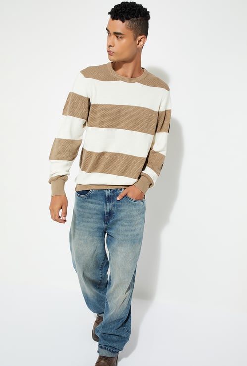 URB_N Men Striped Sweater