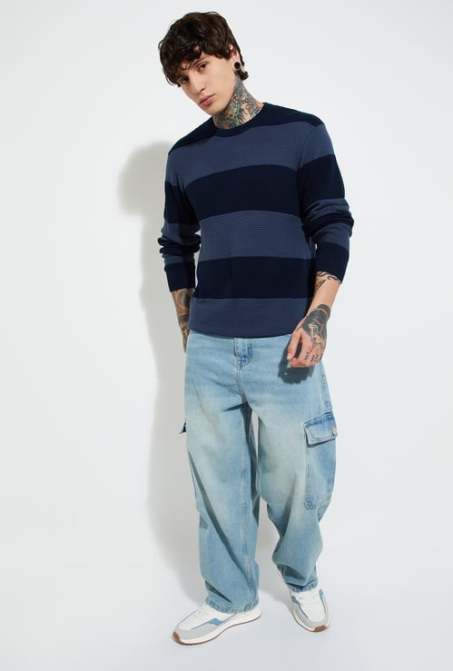 URB_N Men Striped Sweater