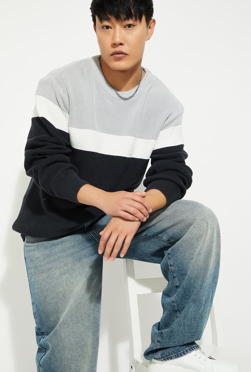 URB_N Men Colourblock Sweater