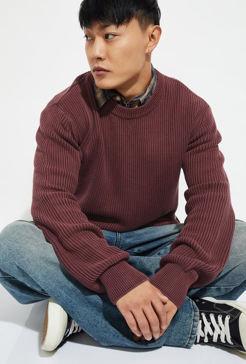 URB_N Men Ribbed Sweater