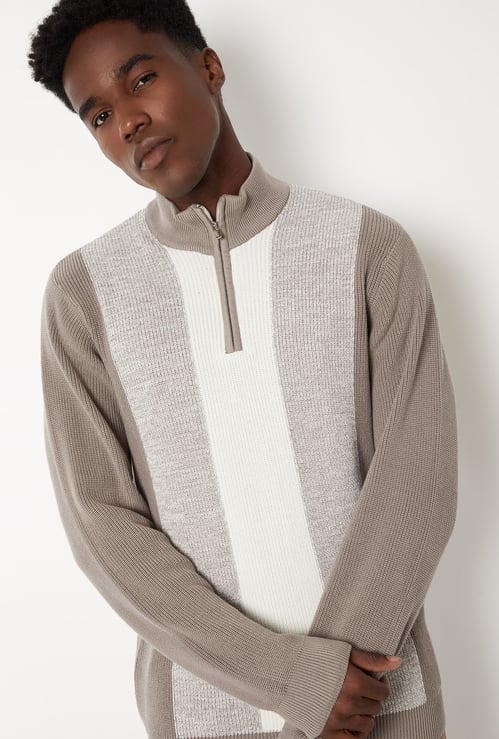 Men Colourblock Sweater