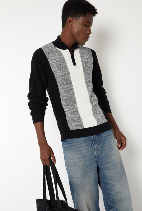 Men Colourblock Sweater