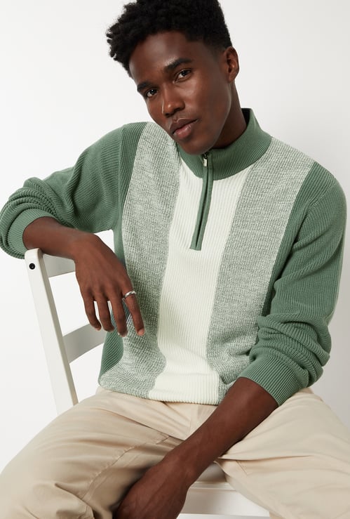 Men Colourblock Sweater